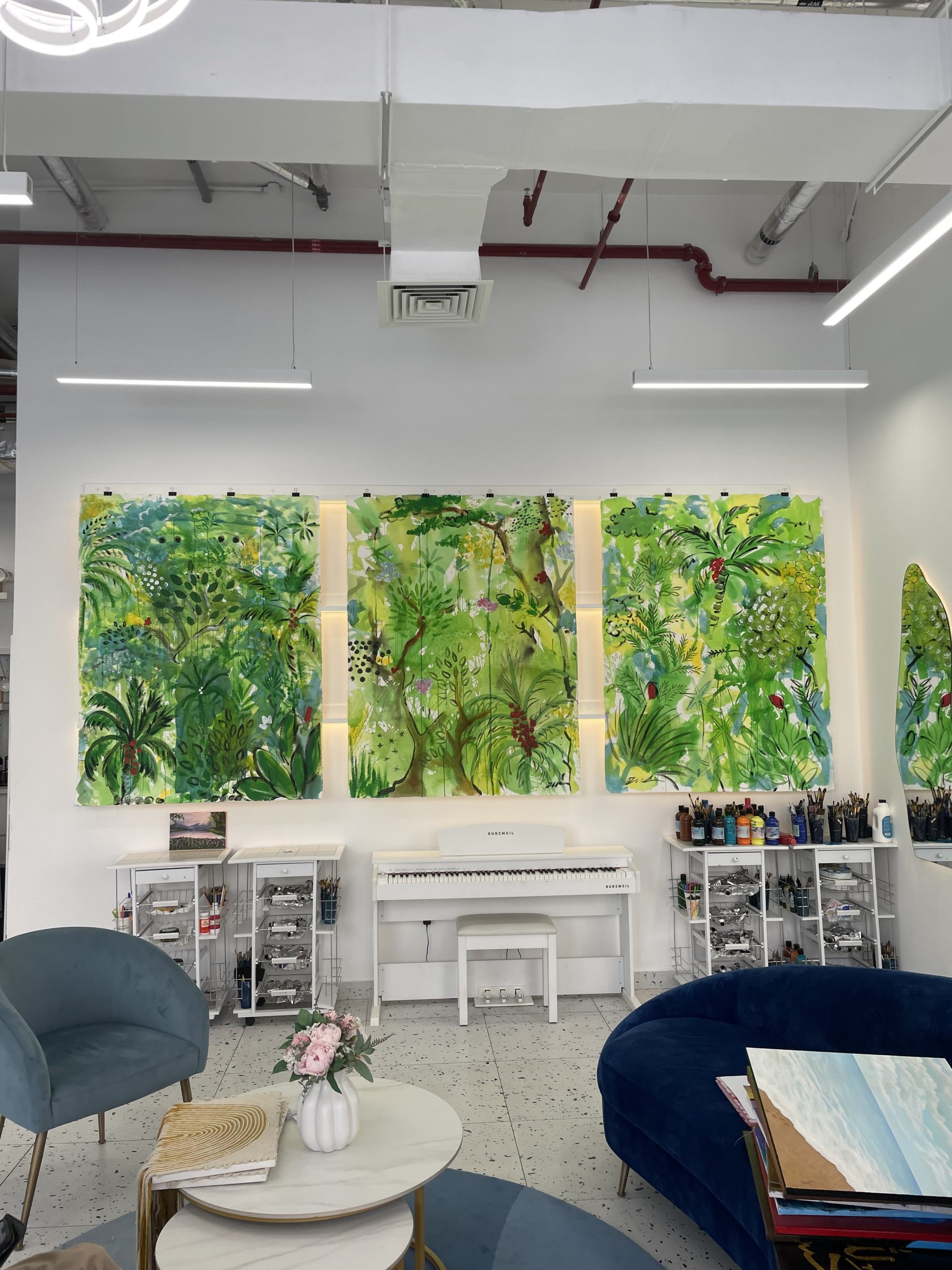 Exhibition view with multiple artworks — Biophilia & Art